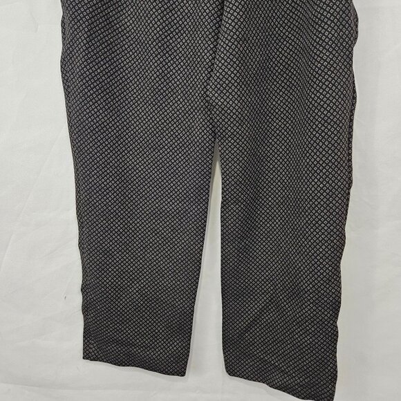 J. Jill Womens Pants Ponte Slim Leg Petite Size L Black Geometric Pattern - Picture 9 of 10